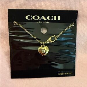 Coach Gold Heart Charm Necklace SOLD